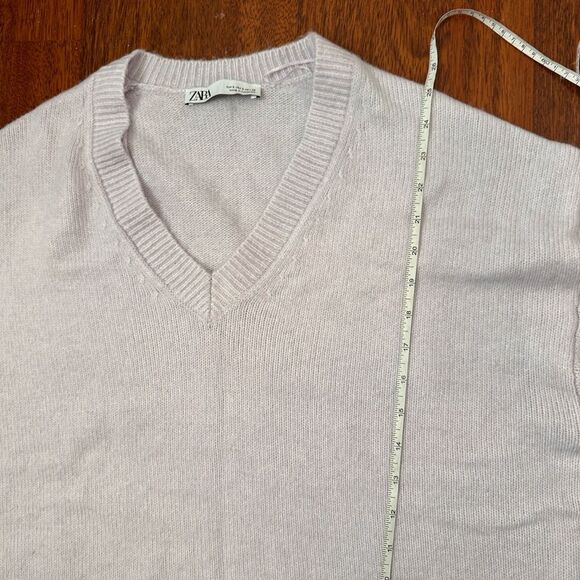 Zara Lilac Oversized V-Neck Sweater - Picture 11 of 11